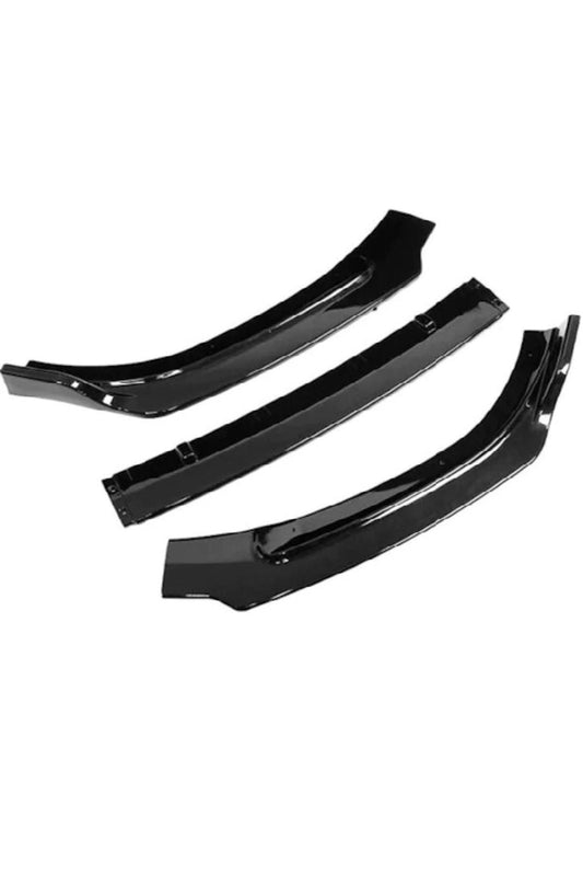 Universal Esnek 3 Parça Lip Karlık / Bodykit Pianoblack Kanatlı Siyah