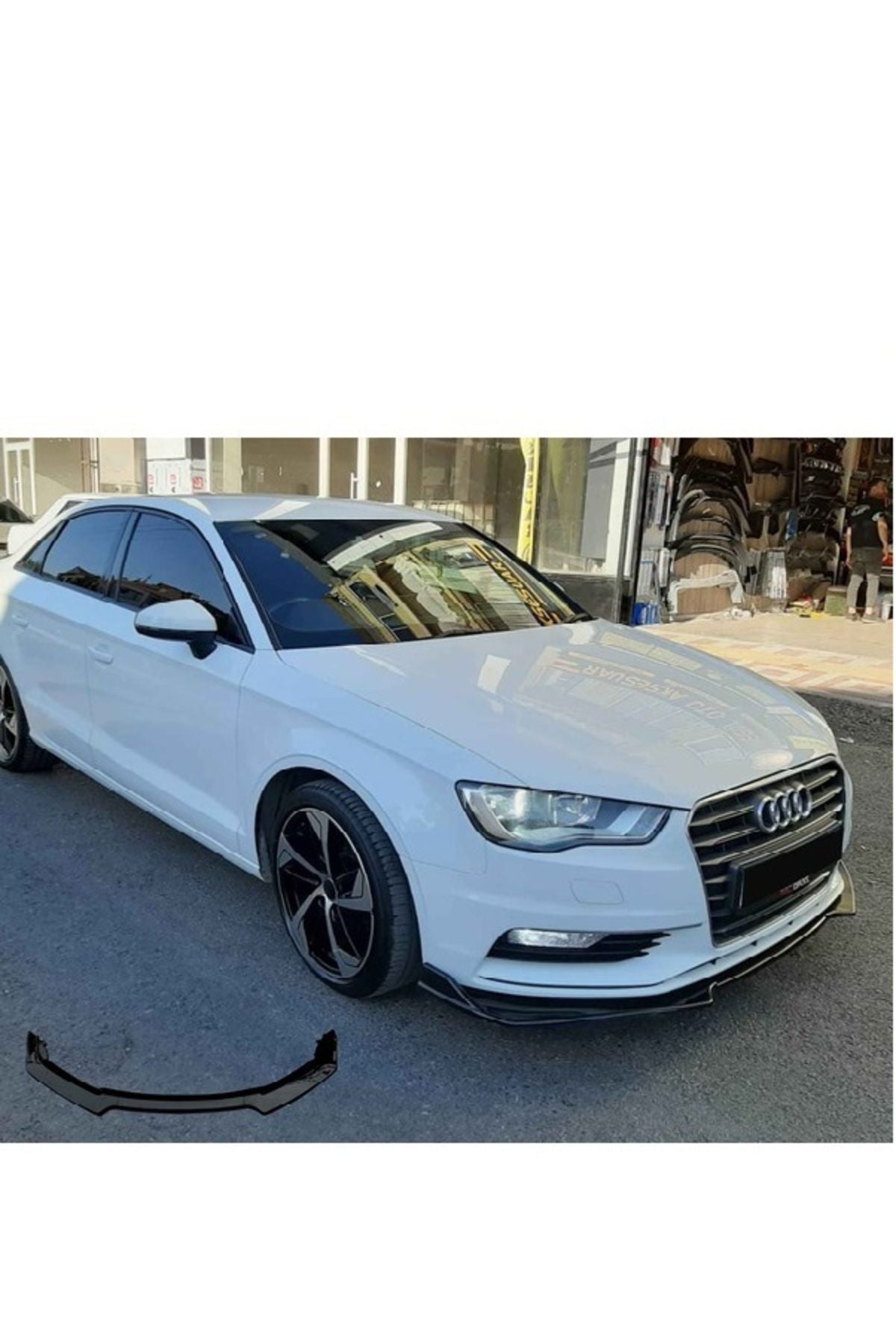 Universal Esnek 3 Parça Lip Karlık / Bodykit Pianoblack Kanatlı Siyah