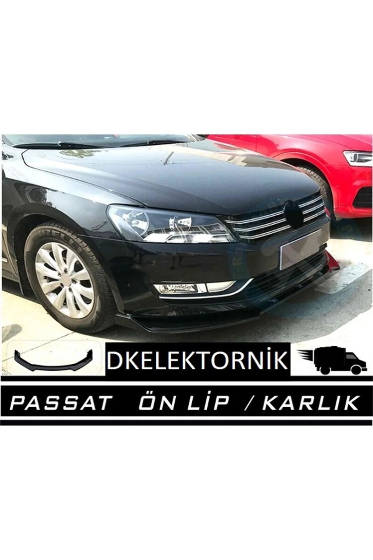 Universal Esnek 3 Parça Lip Karlık / Bodykit Pianoblack Kanatlı Siyah