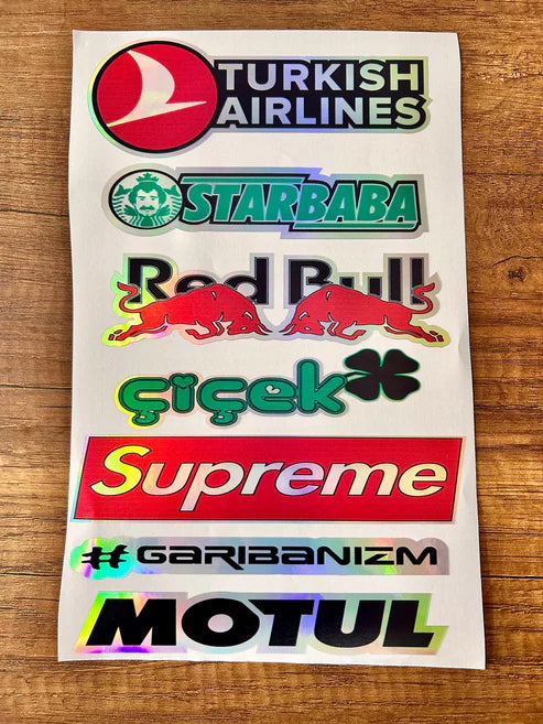 Araç Arka Cam Yazısı Hologramlı Yan kapı, Yan Cam Stickerı