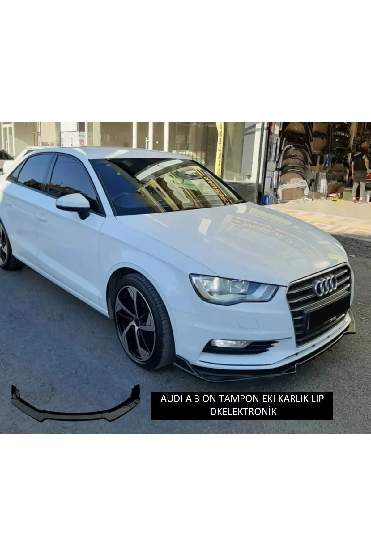 Universal Esnek 3 Parça Lip Karlık / Bodykit Pianoblack Kanatlı Siyah