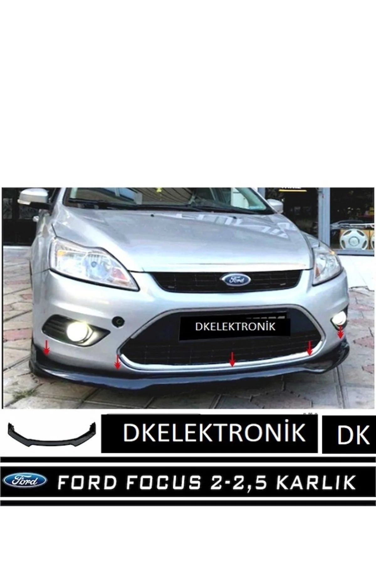Universal Esnek 3 Parça Lip Karlık / Bodykit Pianoblack Kanatlı Siyah
