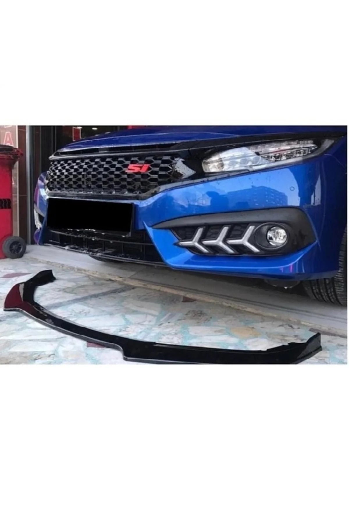 Universal Esnek 3 Parça Lip Karlık / Bodykit Pianoblack Kanatlı Siyah