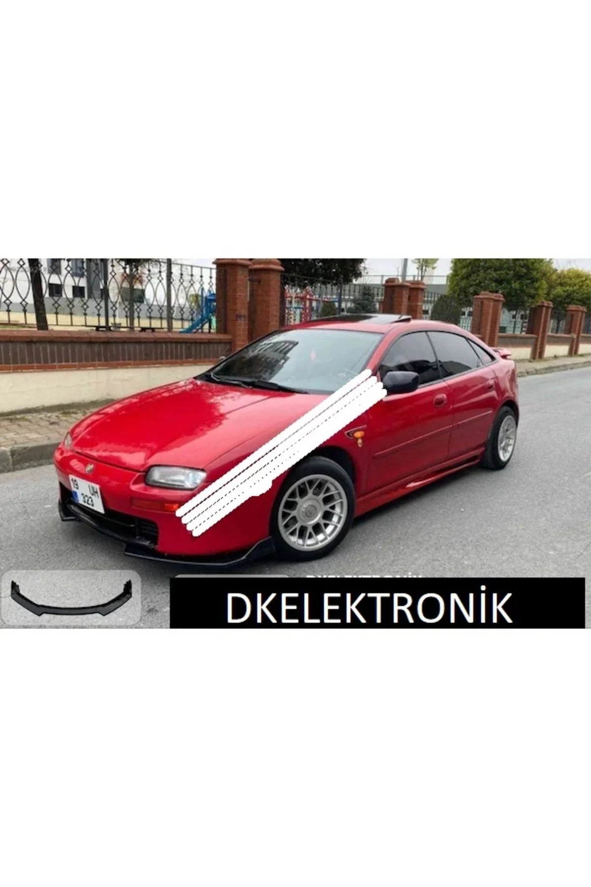 Universal Esnek 3 Parça Lip Karlık / Bodykit Pianoblack Kanatlı Siyah