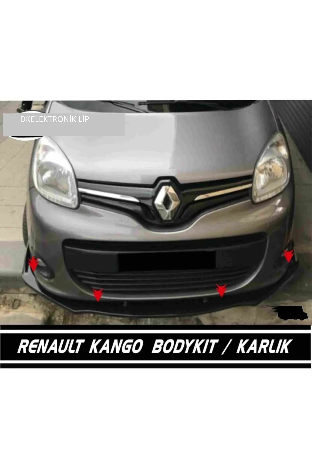 Universal Esnek 3 Parça Lip Karlık / Bodykit Pianoblack Kanatlı Siyah