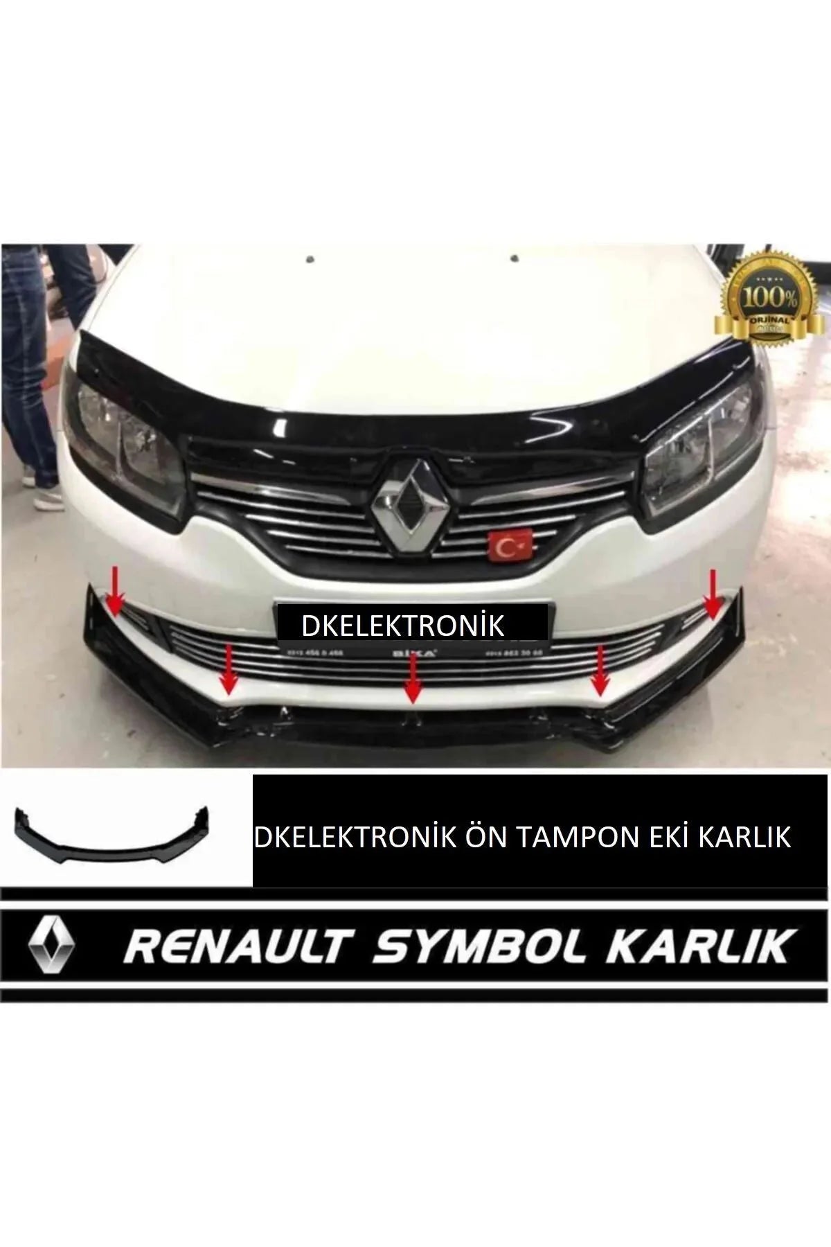 Universal Esnek 3 Parça Lip Karlık / Bodykit Pianoblack Kanatlı Siyah
