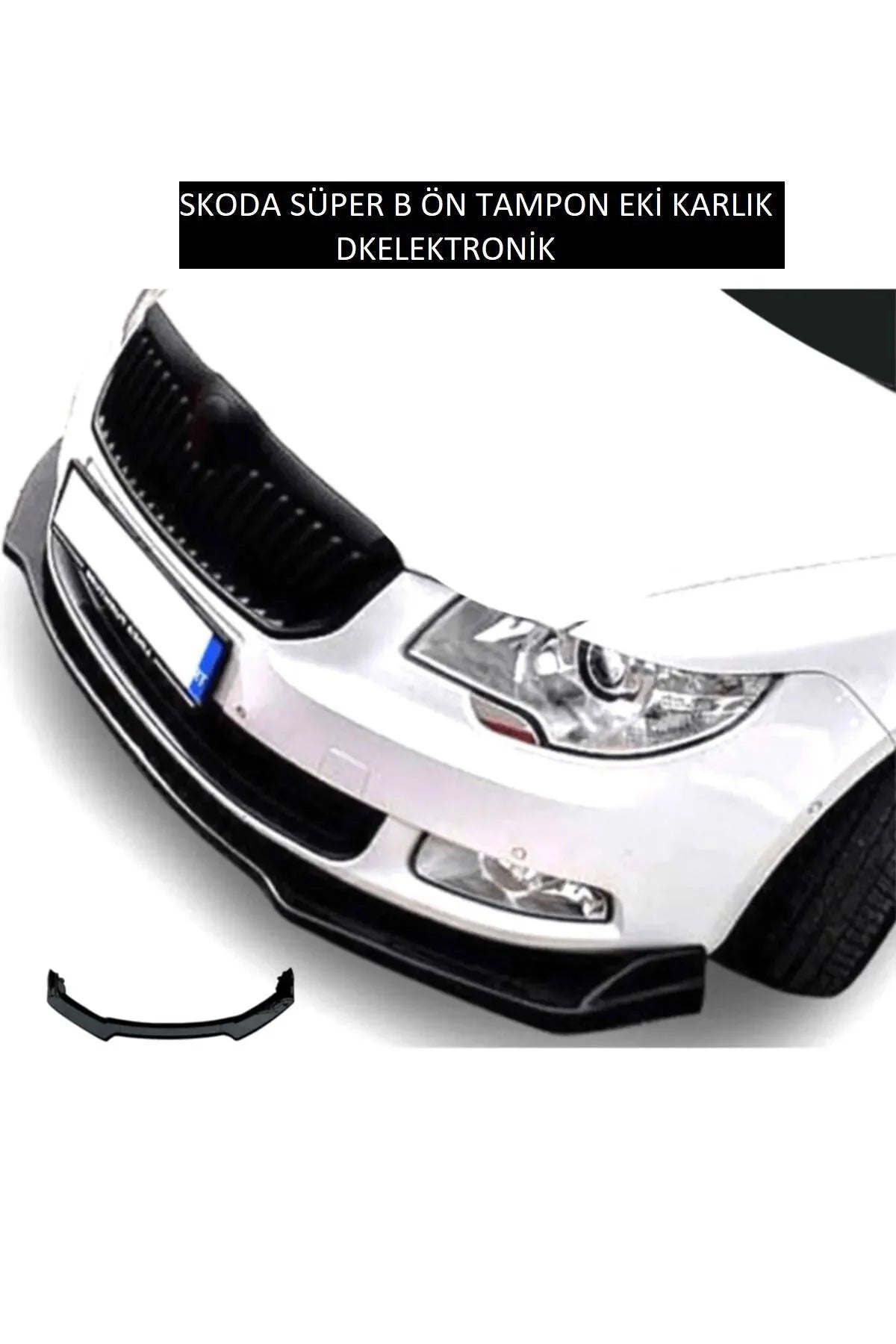 Universal Esnek 3 Parça Lip Karlık / Bodykit Pianoblack Kanatlı Siyah