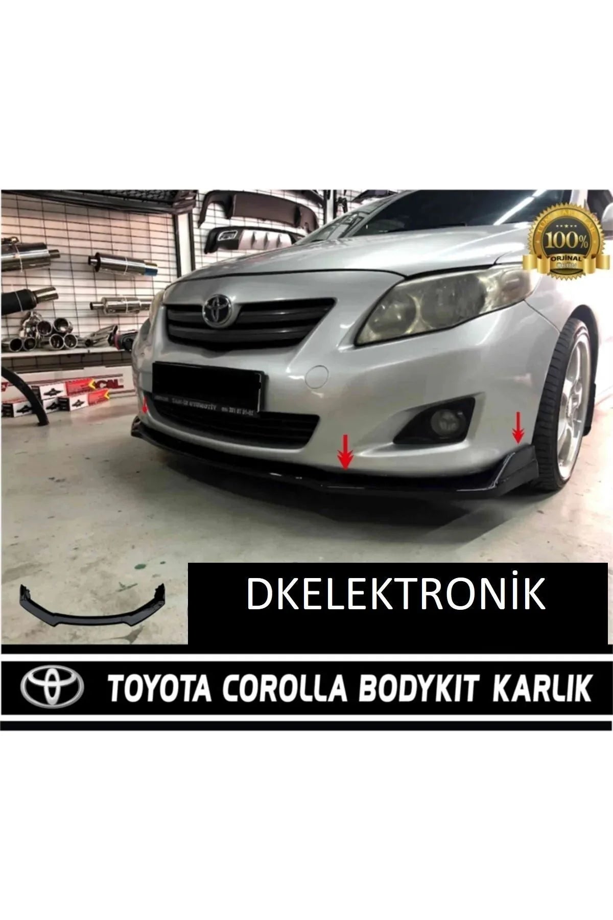 Universal Esnek 3 Parça Lip Karlık / Bodykit Pianoblack Kanatlı Siyah