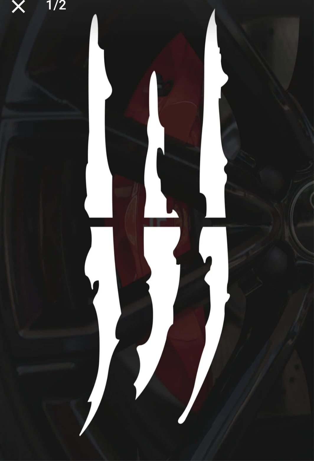 Pençe araba sticker