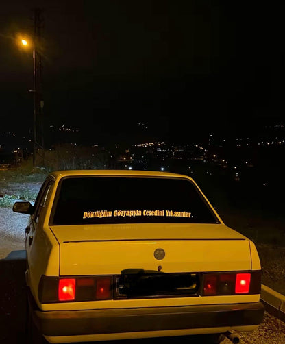 Kişiye Özel Araç Arkası Yazı