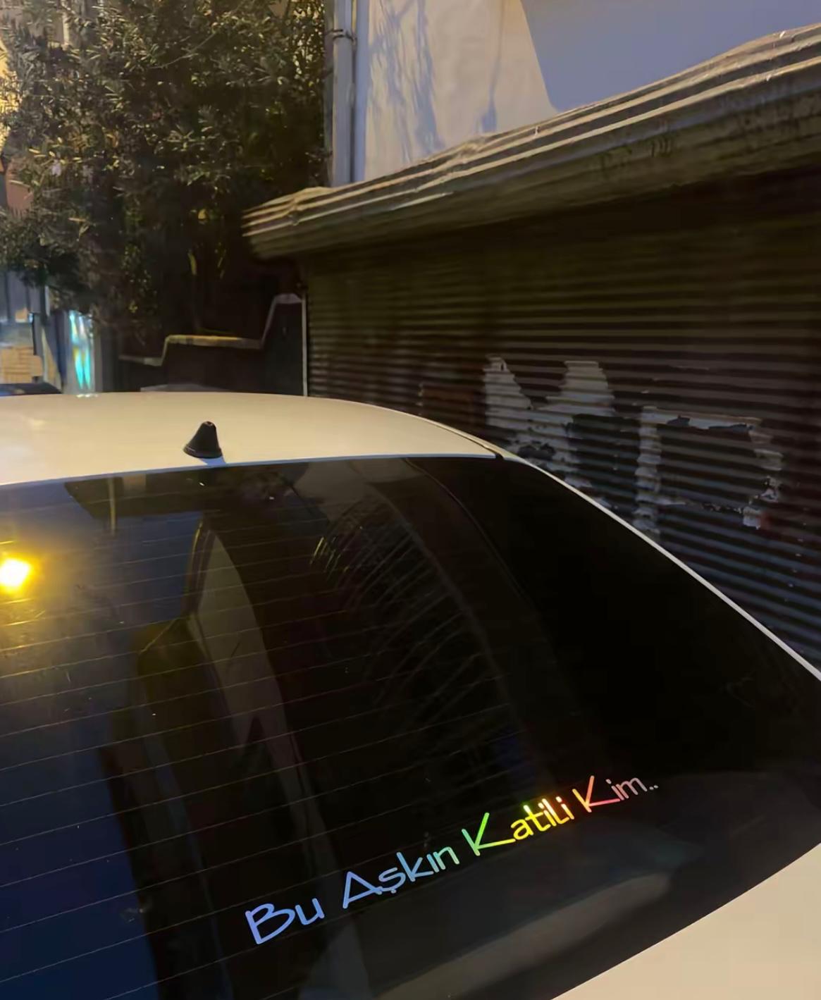 Kişiye Özel Araç Arkası Yazı