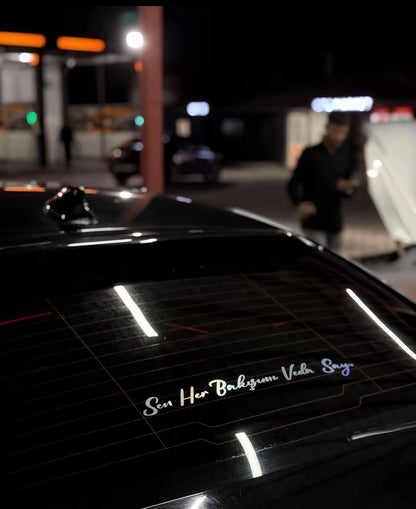 Kişiye Özel Araç Arkası Yazı