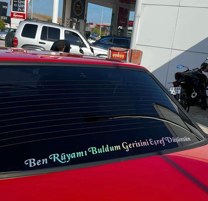 Kişiye Özel Araç Arkası Yazı