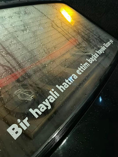 Kişiye Özel Araç Arkası Yazı