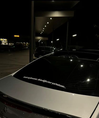 Kişiye Özel Araç Arkası Yazı