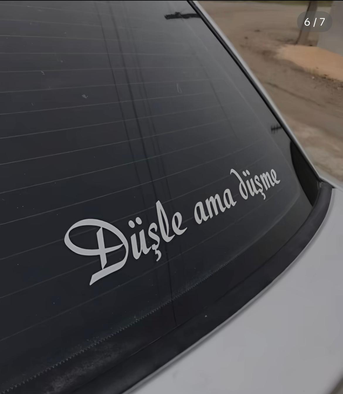 Kişiye Özel Araç Arkası Yazı