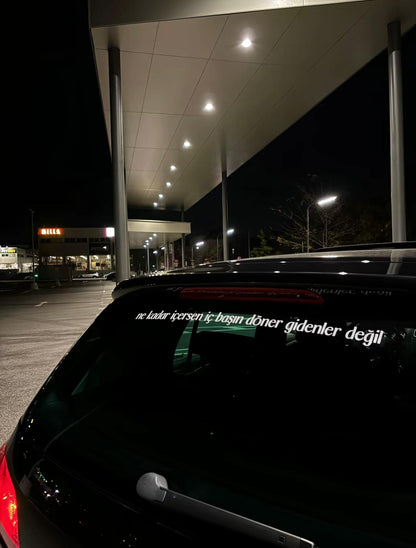 Kişiye Özel Araç Arkası Yazı