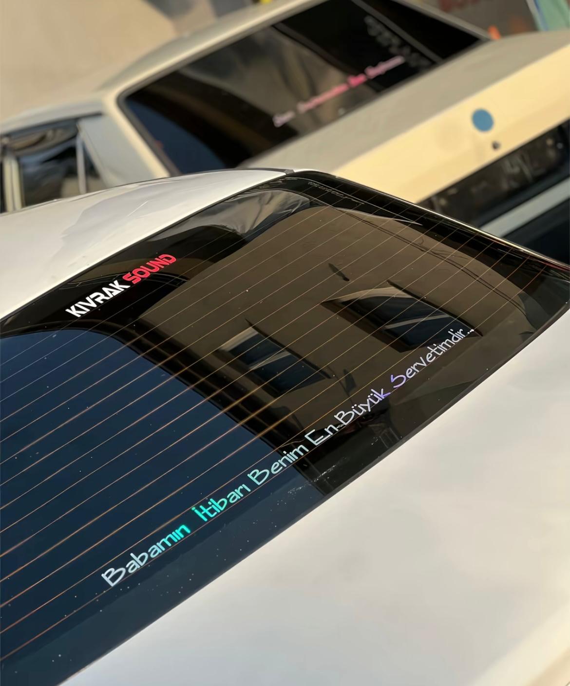 Kişiye Özel Araç Arkası Yazı