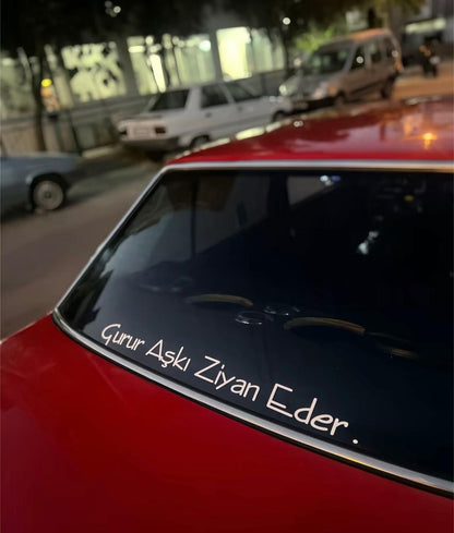 Kişiye Özel Araç Arkası Yazı