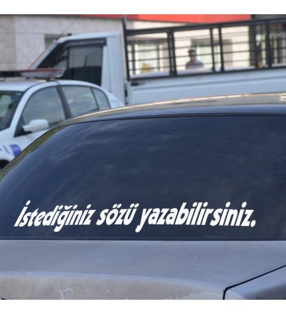 Kişiye Özel Araç Arkası Yazı