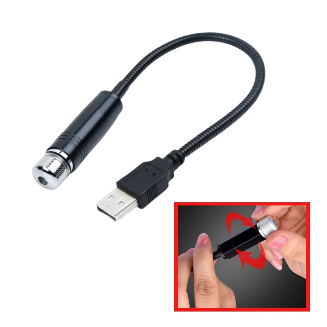 USB Girişli Kırmızı Yıldızlı Tavan Aydınlatma Ledi